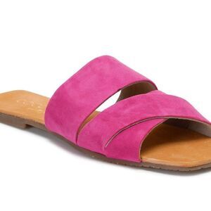 Coconuts By Matisse Faux Suede Slide Sandals- Pink